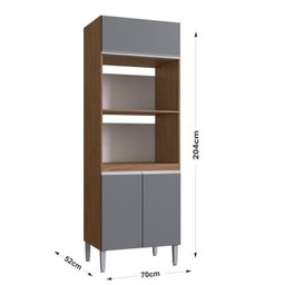 Cozinha Modulada Athena 6 Peças 2 Balcões 2 Armários Torre Quente e Paneleiro - 5