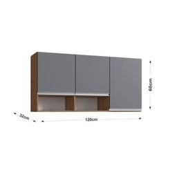 Cozinha Modulada Athena 6 Peças 2 Balcões 2 Armários Torre Quente e Paneleiro - 8