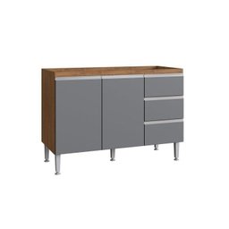 Cozinha Modulada Athena 6 Peças 2 Balcões 2 Armários Torre Quente e Paneleiro - 10