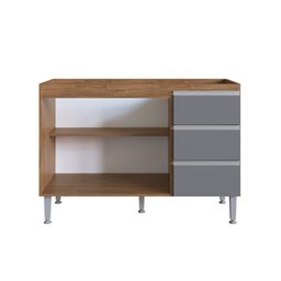 Cozinha Modulada Athena 6 Peças 2 Balcões 2 Armários Torre Quente e Paneleiro - 12
