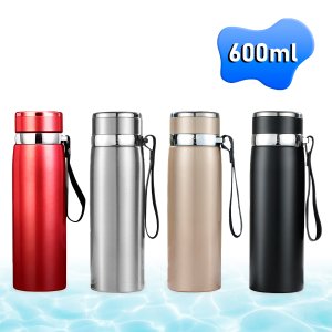 Garrafa Térmica Inox 600ml Vedação:prateado