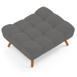 Puff Pet Cama Estofada para Cachorro Sofia L02 Suede Cinza - Inoviza - 3