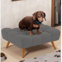 Ver imagem 2 de Puff Pet Cama Estofada para Cachorro Sofia L02 Suede Cinza - Inoviza