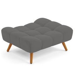 Puff Pet Cama Estofada para Cachorro Sofia L02 Suede Cinza - Inoviza - 1