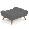 Puff Pet Cama Estofada para Cachorro Sofia L02 Suede Cinza - Inoviza - 1
