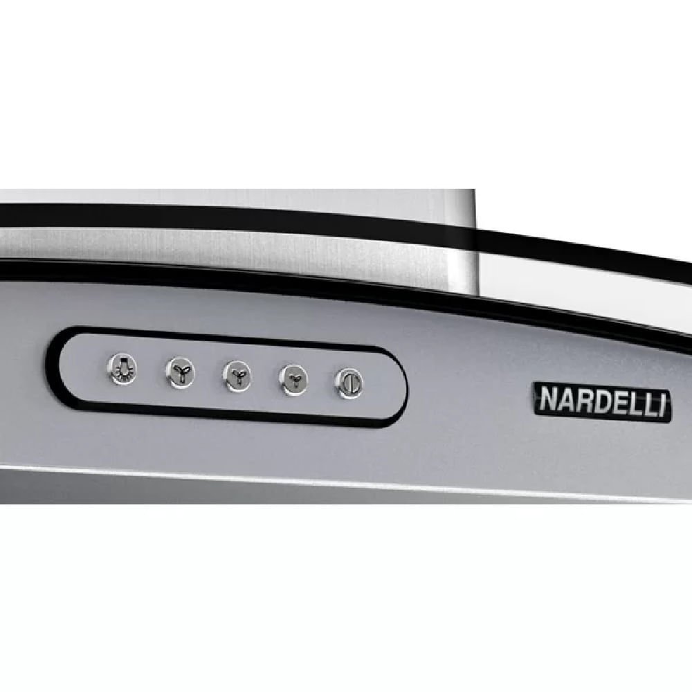Coifa de Parede Nardelli 60cm Duto Slim Vidro Curvo Inox 220 Volts - 2