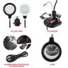 Lupa Suporte com Garra Solda 2 Lentes Aumento Visao Led Soldagem Equipamento Placa Reparo Conserto L - 5