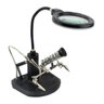 Lupa Suporte com Garra Solda 2 Lentes Aumento Visao Led Soldagem Equipamento Placa Reparo Conserto L - 3