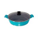 Ver imagem 1 de Frigideira Azul Turquesa Antiaderente Cerâmica Javali Aa30cm