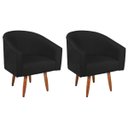 Ver imagem 5 de Kit 2 Poltronas Decorativa Jade Design Moderno Sala de Estar Quarto Escritório Confortável Luxo Pés
