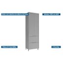 Ver imagem 3 de Módulo Cozinha Nesher Marquesa Paneleiro C/ 2 Portas e 2 Gavetas 70cm Branco - Nesher