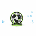 Ver imagem 3 de Mini Ventilador de Barraca Portátil LED Recarregável Camping