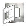 Placa Arteor 4X4 3+3 Postos Stainless Steel - Pial Legrand - 1