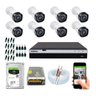 Kit Monitoramento com 8 Câmeras Intelbras HD 1120 1Mp com Visão Noturna Completo - 1