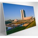 Ver imagem 4 de Quadro Congresso Nacional Brasília - 90x60 Cm - Vidro Impresso
