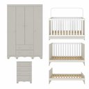 Ver mais imagens de Quarto de Bebê Completo com Berço Americano 3 em 1 p/Colchão 130x70cm Dengo Multimóveis MP4588