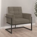 Ver imagem 3 de Poltrona para Sala de Espera Recepção Clinica Base de Ferro Tecido Corano Premium Suporta 150kg