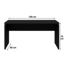 Ver imagem 4 de Mesa em L Pé Painel (Mesa 1,70m + Mesa Auxiliar) - c/ Gavetas - Preto / Preto - 26015