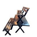 Ver imagem 6 de Mesa para Área Externa com 2 Bancos Madeira Maciça 200cm Kit Churrasco Yescasa Preto