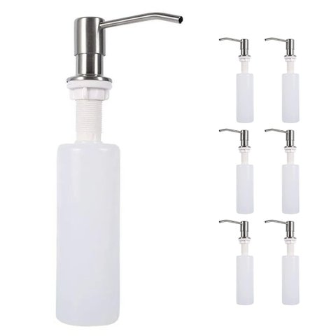 Dispenser Dosador Kit 6 Unidades Sabonete Liquido Embutir Sabao Detergente Cozinha Pia Banheiro