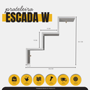 Ver imagem 3 de Prateleira Nicho Escada W 45x14x44 Livros Decoração - Branco