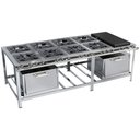 Ver imagem 1 de Fogão Industrial Stori Premium 8 Bocas 40x40 2 Fornos com Chapa M31 Aço Inox 430 Metalmaq
