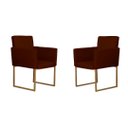 Ver imagem 1 de Conjunto 02 Poltronas para Recepção e Sala Klara Suede - Vinho