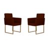 Conjunto 02 Poltronas para Recepção e Sala Klara Suede - Vinho - 1