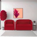 Ver imagem 2 de 2poltronas e Namoradeira Decorativa Reforçada Suede Vermelho