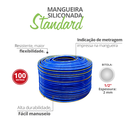 Ver imagem 2 de Mangueira Trançada Jardim Siliconada Standard Bitola 1/2'' Esp. 2mm Rolo 100 Metros Durín