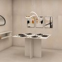 Ver imagem 1 de Mesa de Jantar Dunna 120x77 Design Moderno Resistência e Elegância