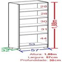 Ver mais imagens de Expositor Loja Prateleiras Liz Branca