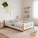 Ver imagem 1 de Minicama Infantil Montessoriana Melissa Branca com Lousa Mágica Diversão e Criatividade