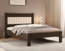 Ver imagem 1 de Cama Casal Tradicional Bela Chocolate Estilo Moderna Ripada de Mdf com Estrado Madeira