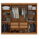 Ver imagem 3 de Guarda-roupa New Andara 8 Portas 4 Gavetas com Espelho e Pés Móveis Lopas