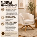 Ver imagem 5 de Poltrona Afrodite Base Giratória Madeira Eucalipto Branco Marfim