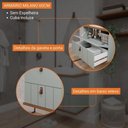 Ver imagem 3 de Gabinete para Banheiro 60cm 100% Mdf 1 Gaveta 1 Porta Basculante Milano Mgm Móveis Pistache/freijo