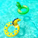 Ver imagem 2 de Boia Inflável Infantil Redonda Cavalo Marinho Passeio