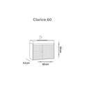 Ver imagem 3 de Gabinete para Banheiro Clarice 60 Cm - Fabribam Gabinetes
