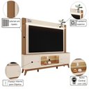 Ver imagem 2 de Painel para TV Maceió até 75 198cm MDF MDP Off White Mais de Casa