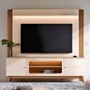 Ver imagem 1 de Painel para TV Maceió até 75 198cm MDF MDP Off White Mais de Casa