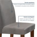 Ver imagem 6 de Conjunto Sala de Jantar Mesa 160x80cm Tampo MDF/Vidro com 6 Cadeiras Espanha Yescasa Marrom/Chocolate/Cinza/Off White