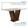 Conjunto Sala de Jantar Mesa 160x80cm Tampo Mdf/vidro com 6 Cadeiras Espanha Yescasa - 10