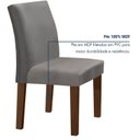Ver imagem 5 de Conjunto Sala de Jantar Mesa 160x80cm Tampo MDF/Vidro com 6 Cadeiras Espanha Yescasa Marrom/Chocolate/Cinza/Off White