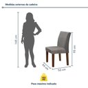 Ver imagem 5 de Conjunto Sala de Jantar Mesa 160x80cm Tampo MDF/Vidro com 6 Cadeiras Espanha Yescasa