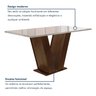 Conjunto Sala de Jantar Mesa 160x80cm Tampo Mdf/vidro com 6 Cadeiras Espanha Yescasa - 9