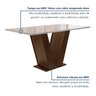 Conjunto Sala de Jantar Mesa 160x80cm Tampo Mdf/vidro com 6 Cadeiras Espanha Yescasa - 14