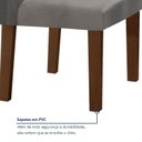 Ver mais imagens de Conjunto Sala de Jantar Mesa 160x80cm Tampo MDF/Vidro com 6 Cadeiras Espanha Yescasa Marrom/Chocolate/Cinza/Off White