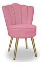 Ver imagem 6 de Kit 4 Cadeiras de Jantar Pétala com Pés em Aço Dourado Veludo Rosa Bz Home Decor