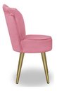 Ver imagem 3 de Kit 4 Cadeiras de Jantar Pétala com Pés em Aço Dourado Veludo Rosa Bz Home Decor